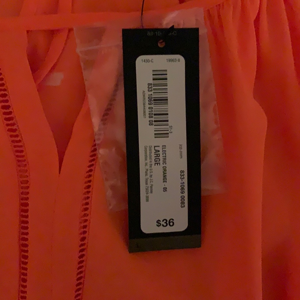 Worthington brand, large, orange shirt